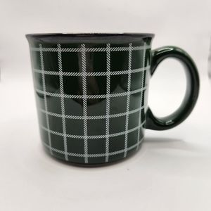 Hallmark Green & White Plaid Ceramic Mug